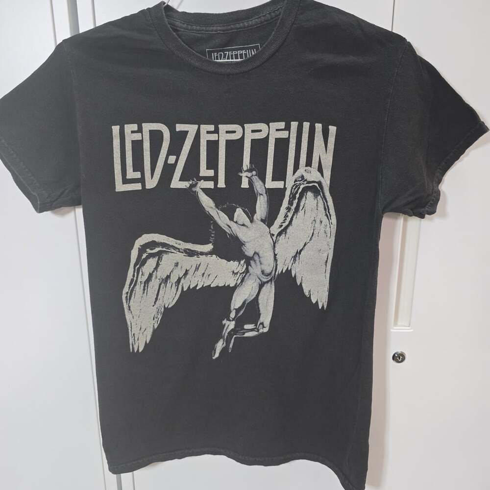 Led Zeppelin Icarus T-Shirt Size S Black Rock